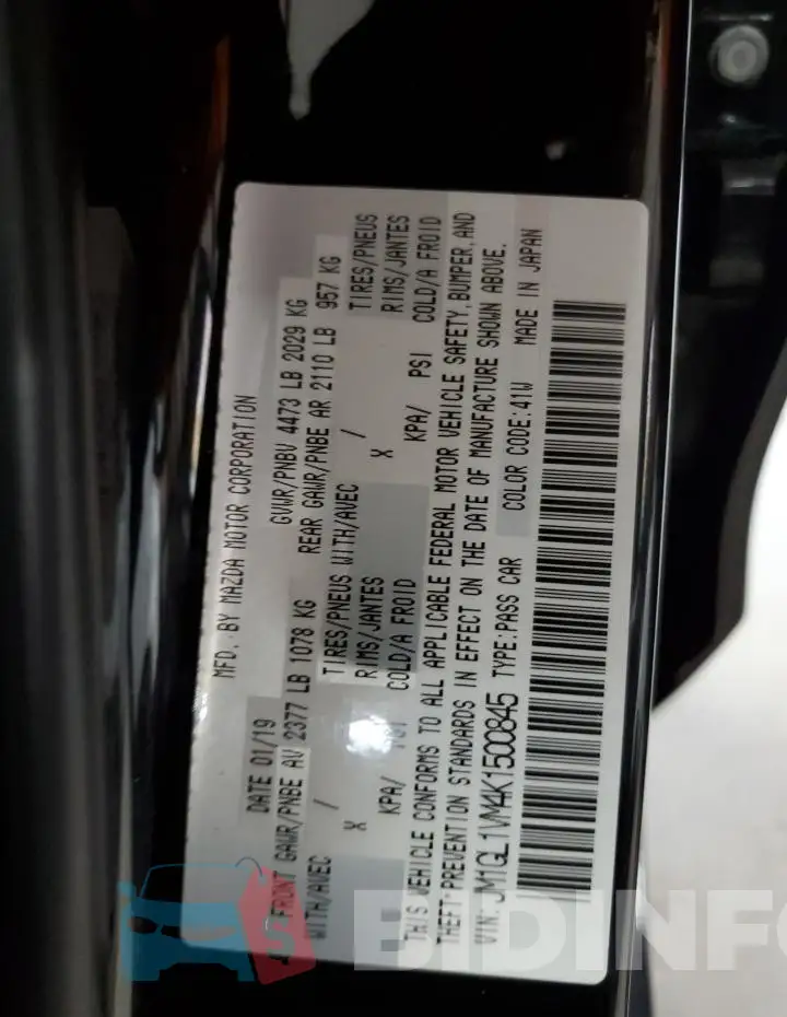 JM1GL1VM4K1500845 Photo# 12