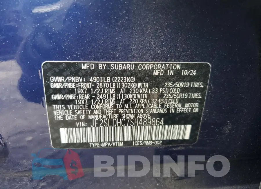 JF2SLDHC7SH489864 Photo# 13