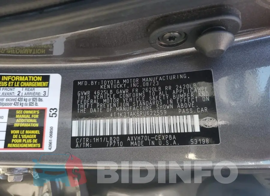 4T1K31AK6RU622559 Photo# 13