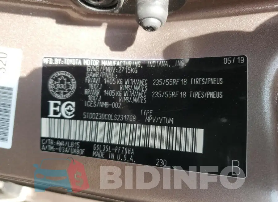 5TDDZ3DC0LS231768 Photo# 14