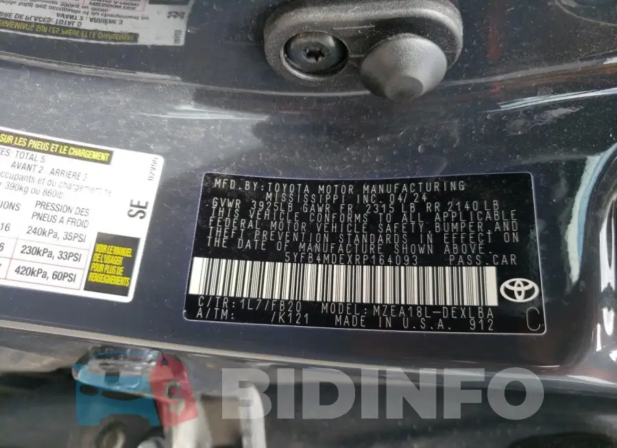 5YFB4MDEXRP164093 Photo# 13