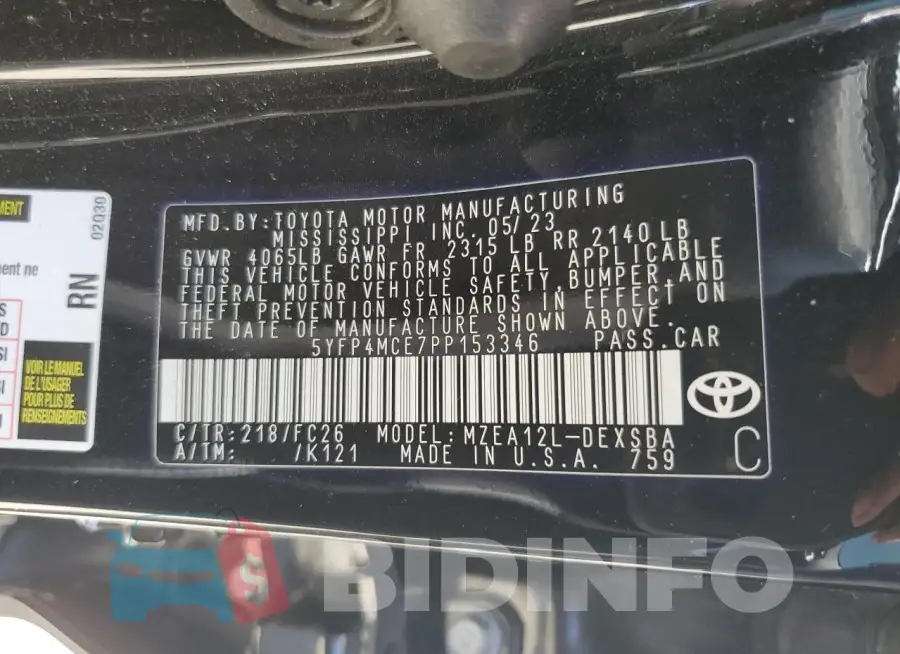 5YFP4MCE7PP153346 Photo# 12