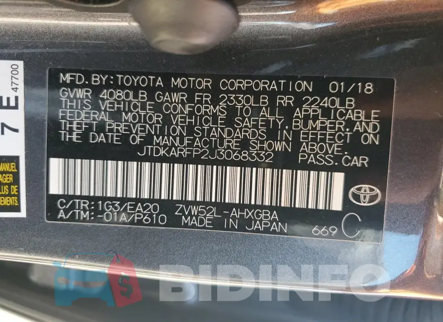 JTDKARFP2J3068332 Photo# 12