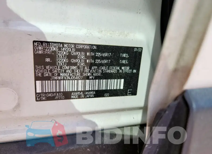 JTMRWRFV3NJ054827 Photo# 12