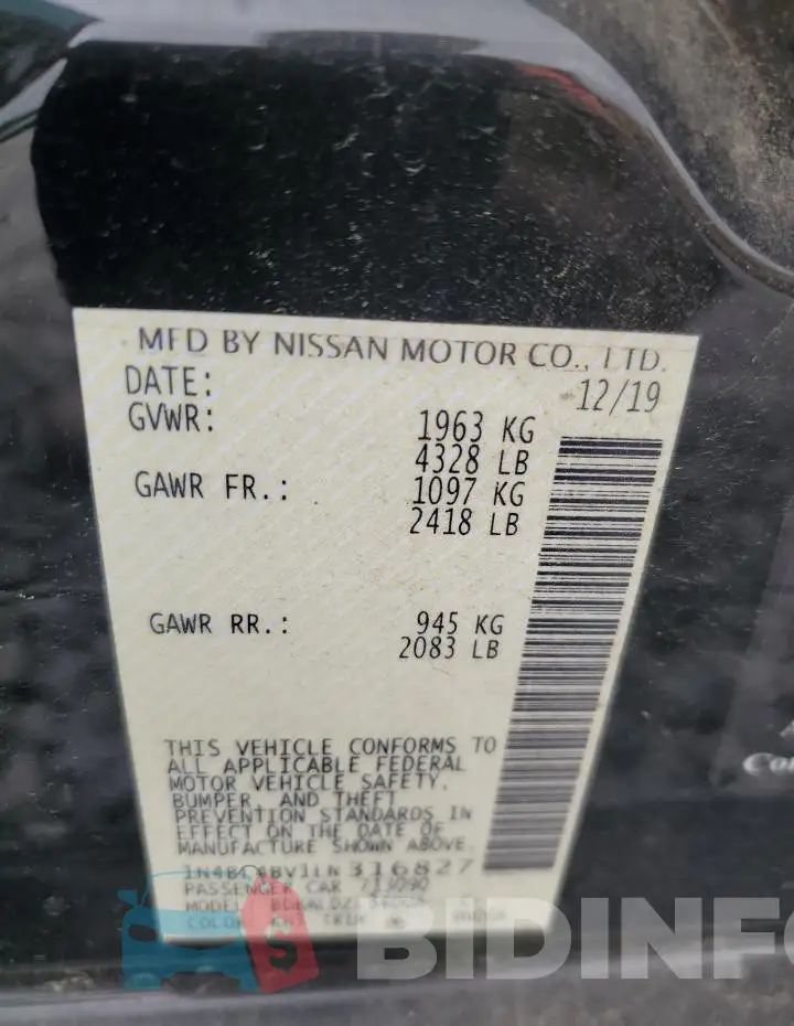 1N4BL4BV1LN316827 Photo# 12