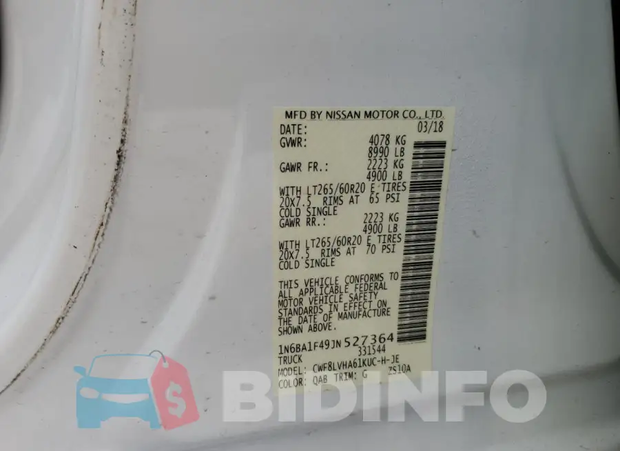1N6BA1F49JN527364 Photo# 12