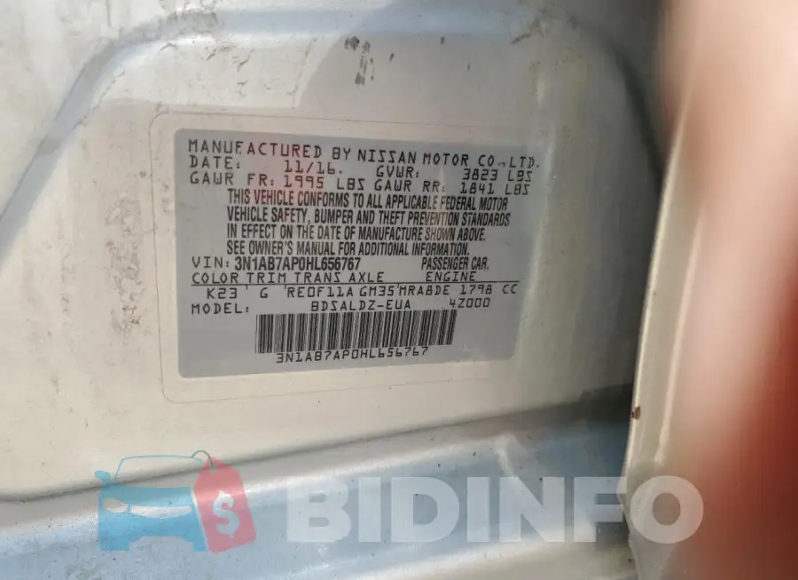3N1AB7AP0HL656767 Photo# 13