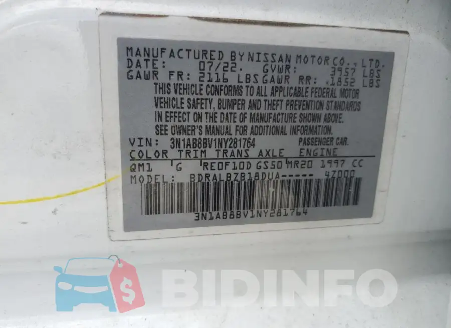 3N1AB8BV1NY281764 Photo# 13