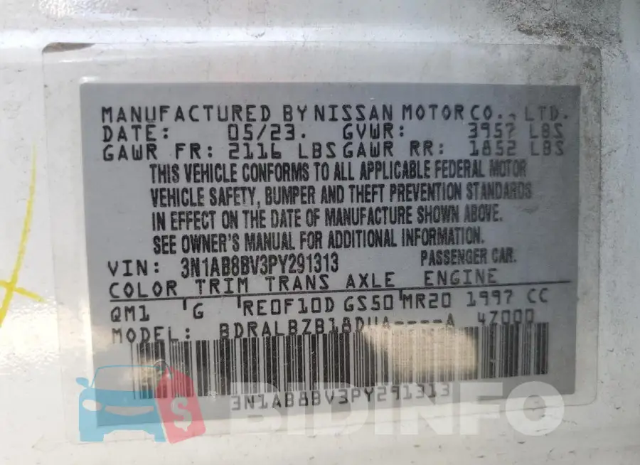 3N1AB8BV3PY291313 Photo# 12