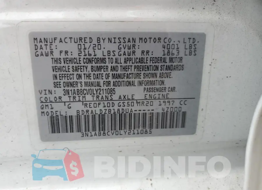 3N1AB8CV0LY211085 Photo# 13