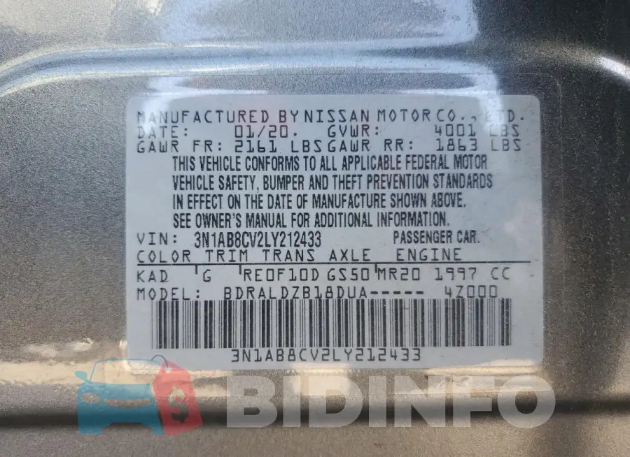 3N1AB8CV2LY212433 Photo# 13