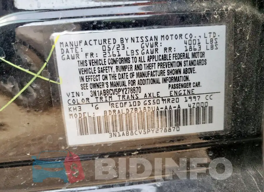 3N1AB8CV5PY278870 Photo# 12