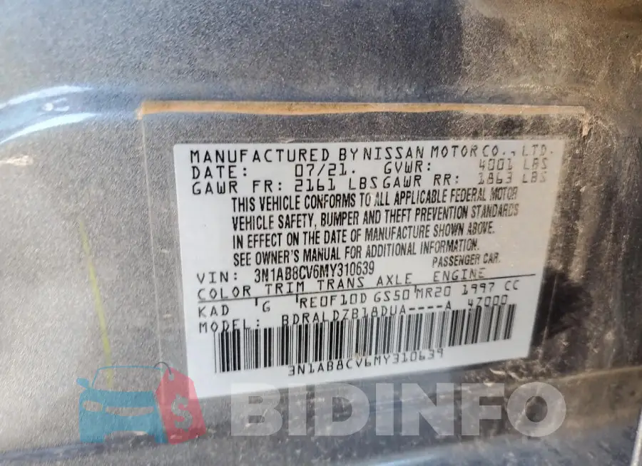 3N1AB8CV6MY310639 Photo# 12