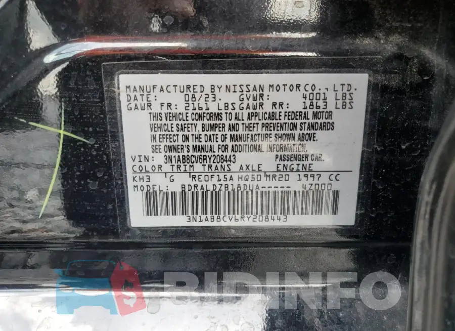 3N1AB8CV6RY208443 Photo# 13