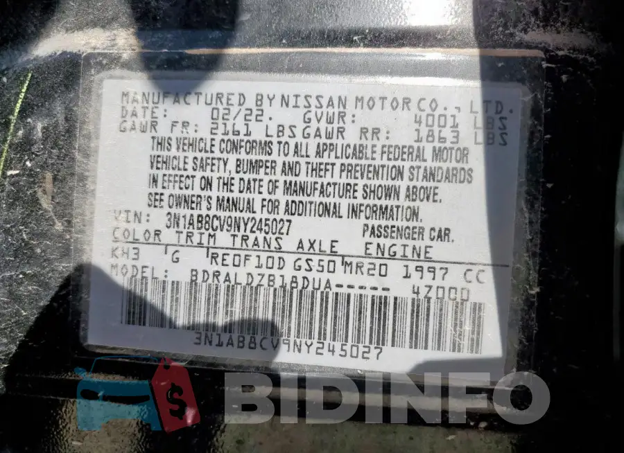 3N1AB8CV9NY245027 Photo# 12