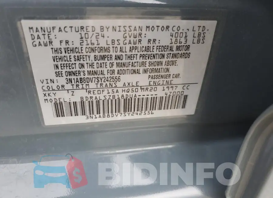 3N1AB8DV7SY242556 Photo# 12