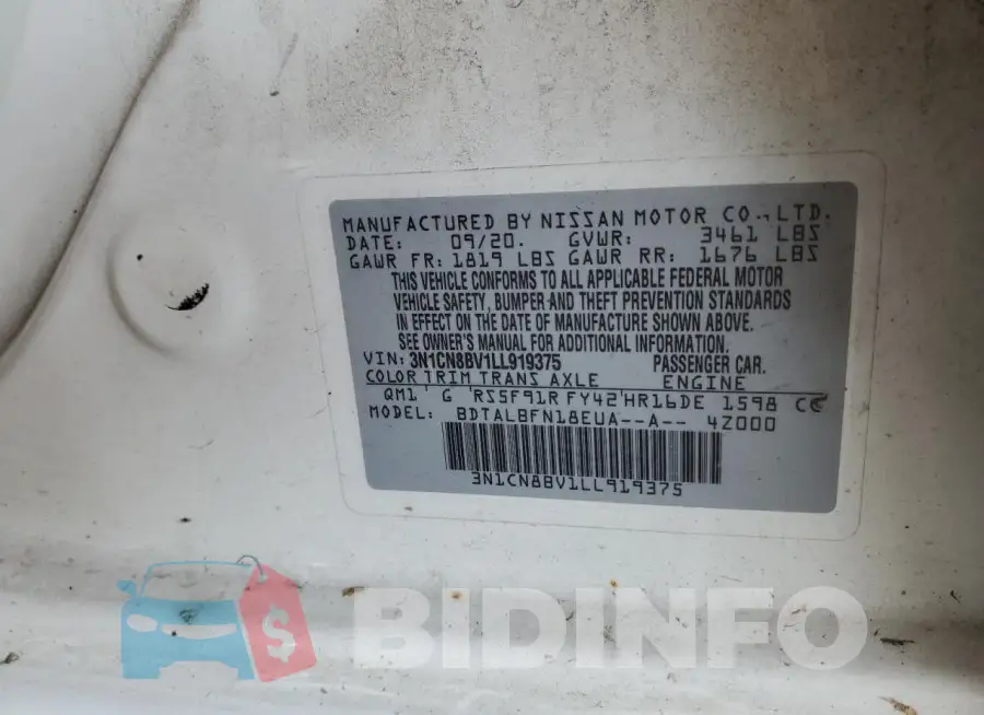 3N1CN8BV1LL919375 Photo# 12
