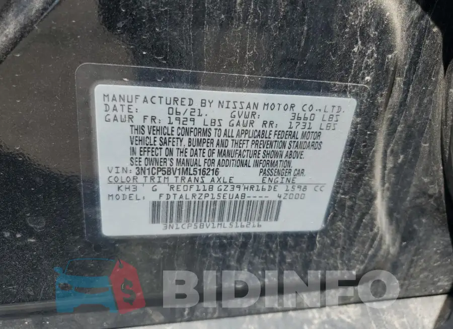3N1CP5BV1ML516216 Photo# 13