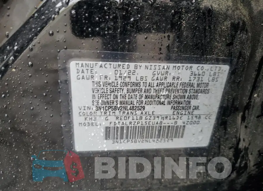 3N1CP5BV2NL482529 Photo# 13