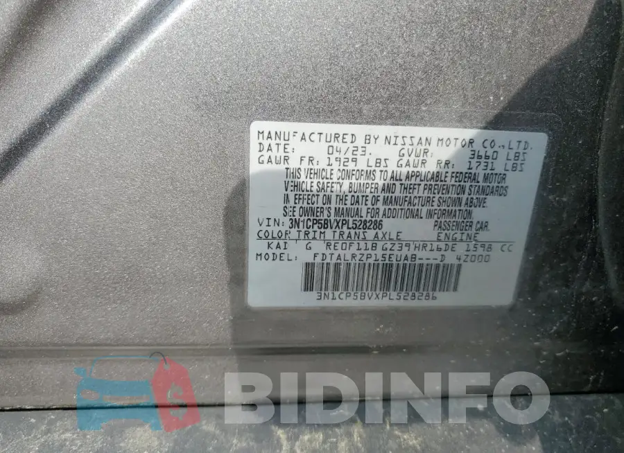 3N1CP5BVXPL528286 Photo# 13