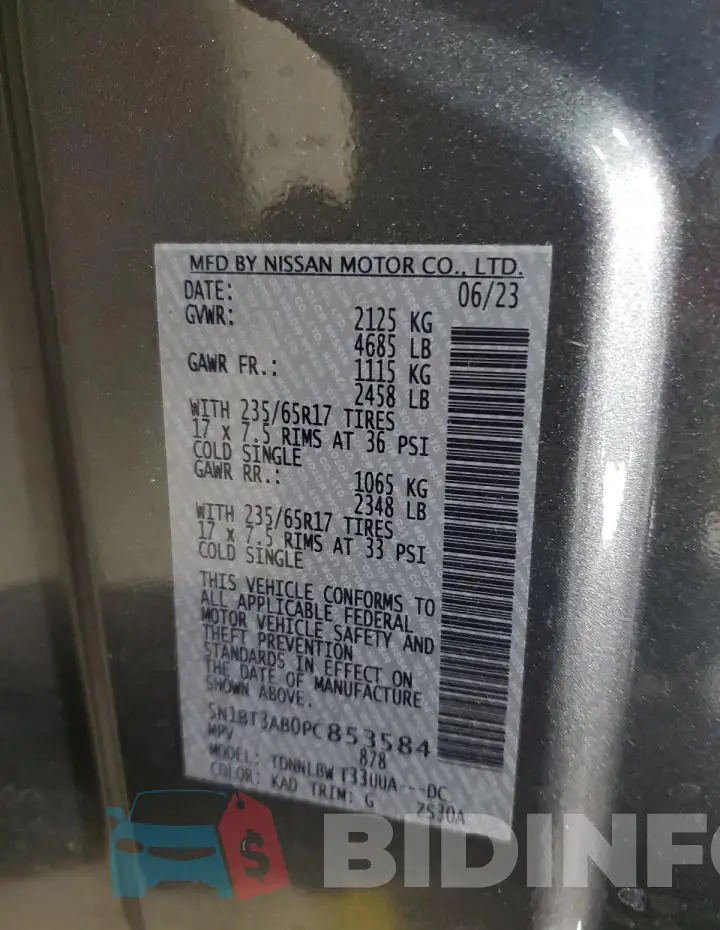 5N1BT3AB0PC853584 Photo# 13