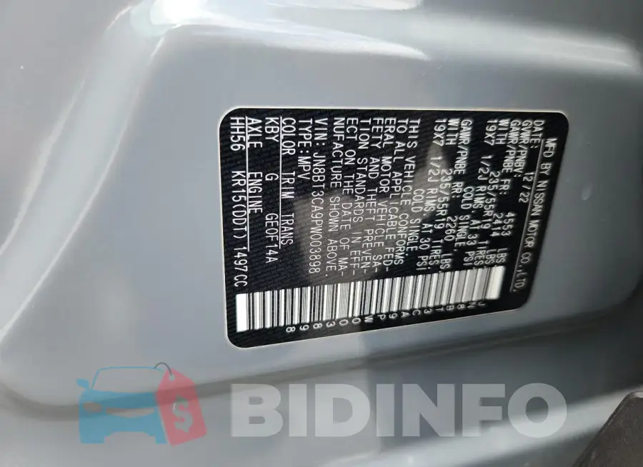 JN8BT3CA9PW003898 Photo# 13
