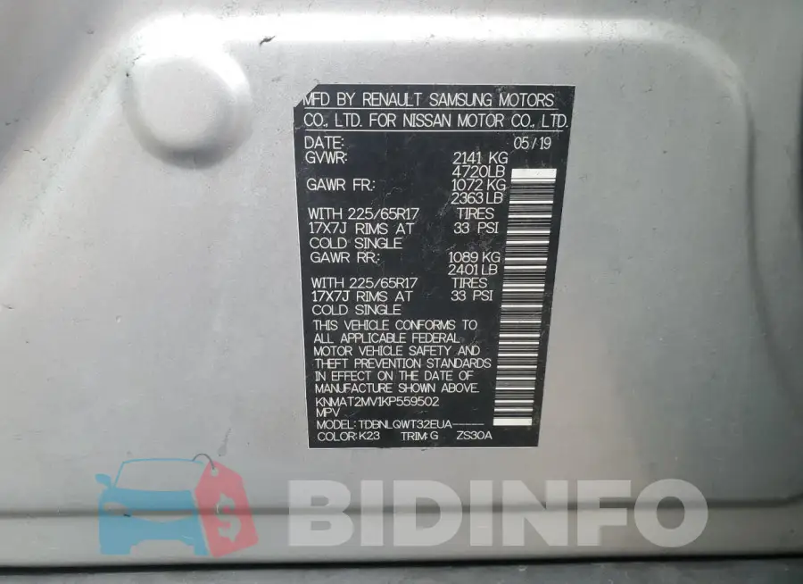 KNMAT2MV1KP559502 Photo# 13