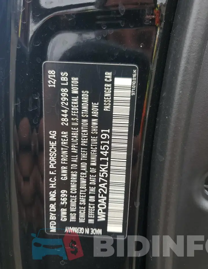 WP0AF2A75KL145191 Photo# 13