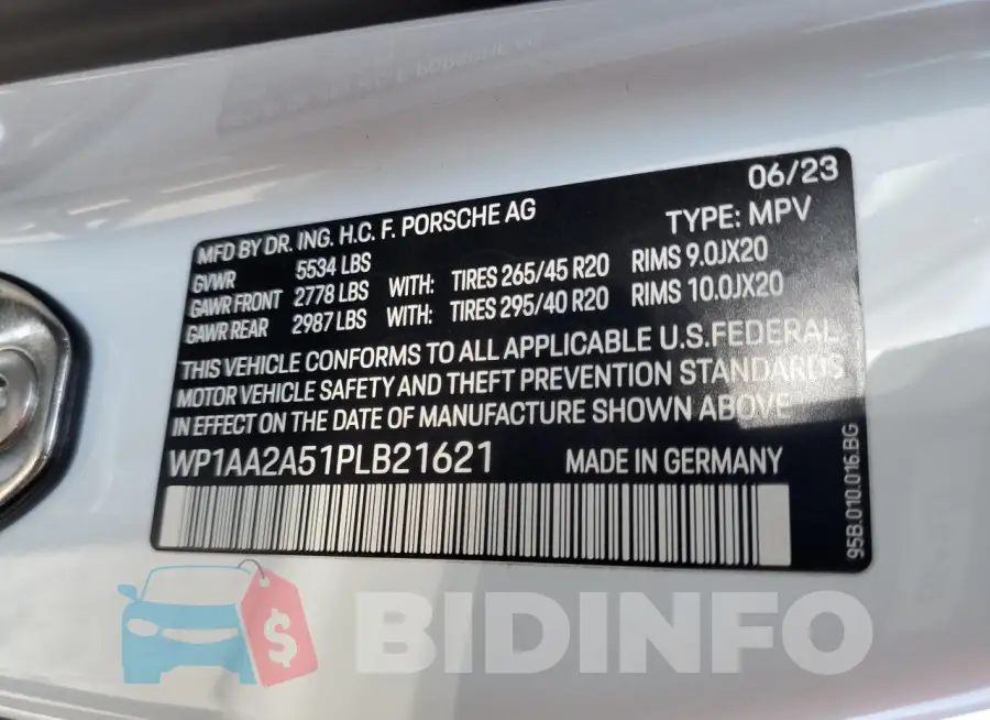 WP1AA2A51PLB21621 Photo# 13