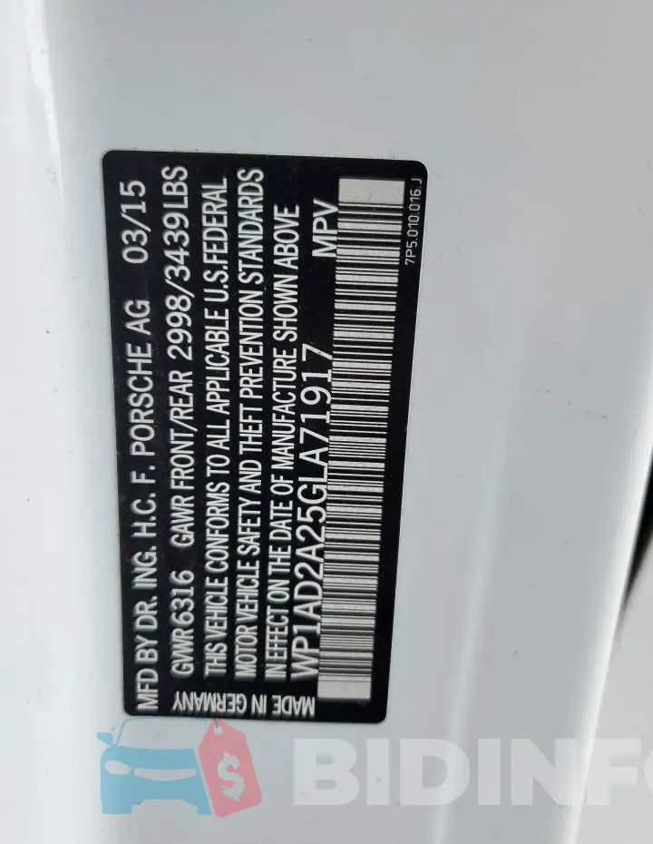 WP1AD2A25GLA71917 Photo# 14