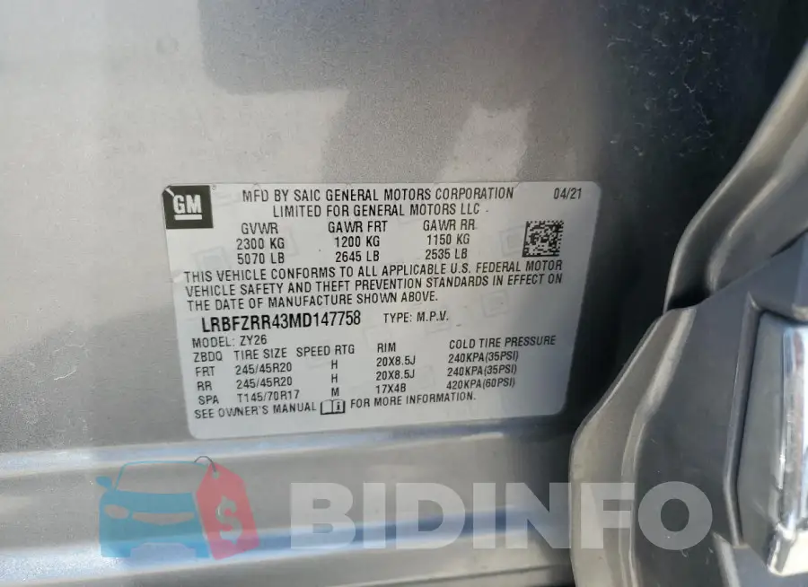 LRBFZRR43MD147758 Photo# 13