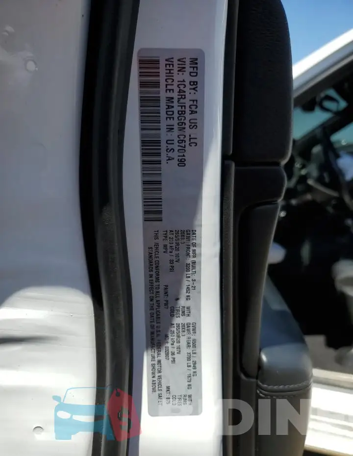 1C4RJFBG6MC670190 Photo# 14