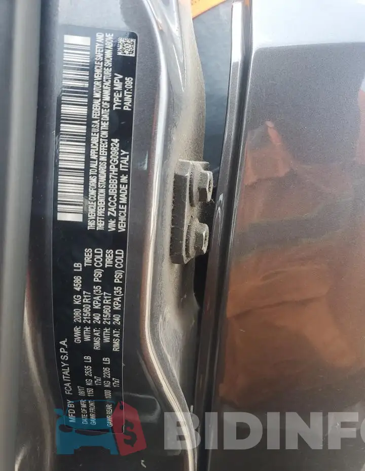 ZACCJBBB7HPG09824 Photo# 12
