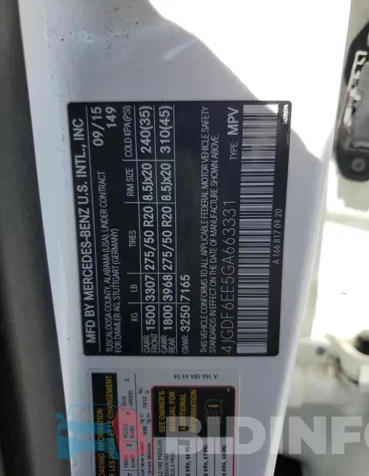 4JGDF6EE5GA663331 Photo# 13