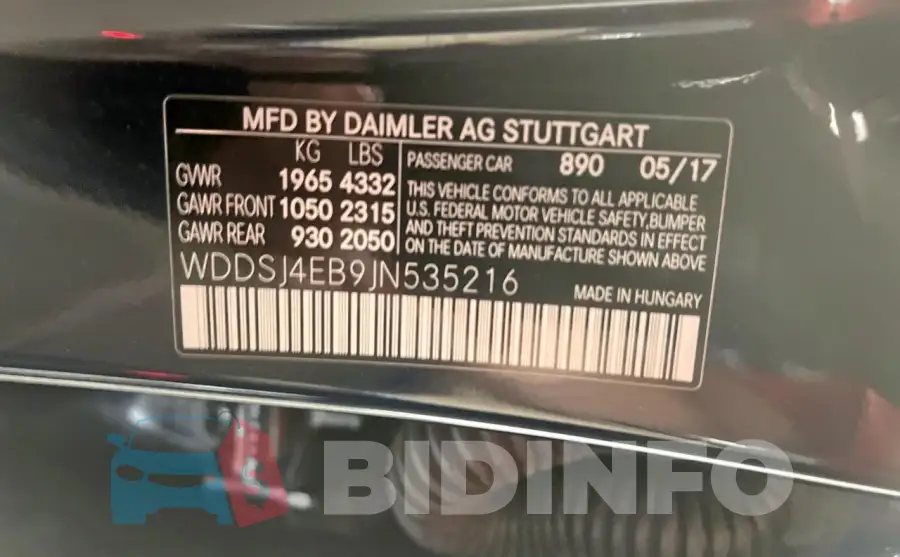 WDDSJ4EB9JN535216 Photo# 10