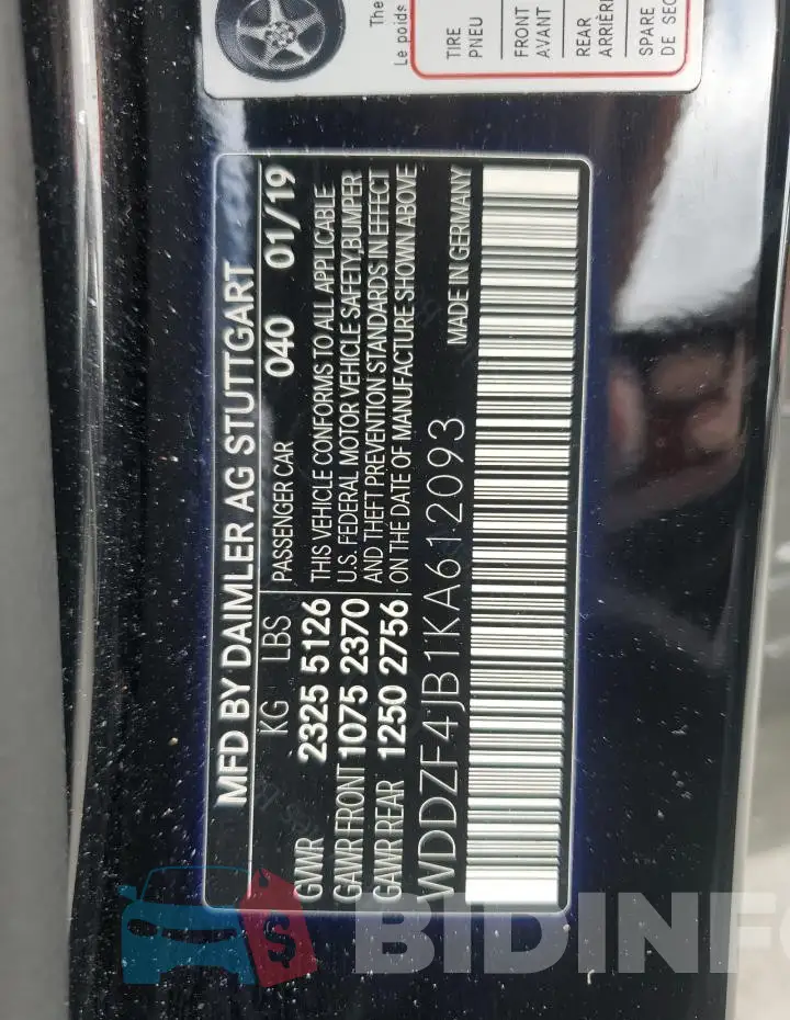 WDDZF4JB1KA612093 Photo# 12