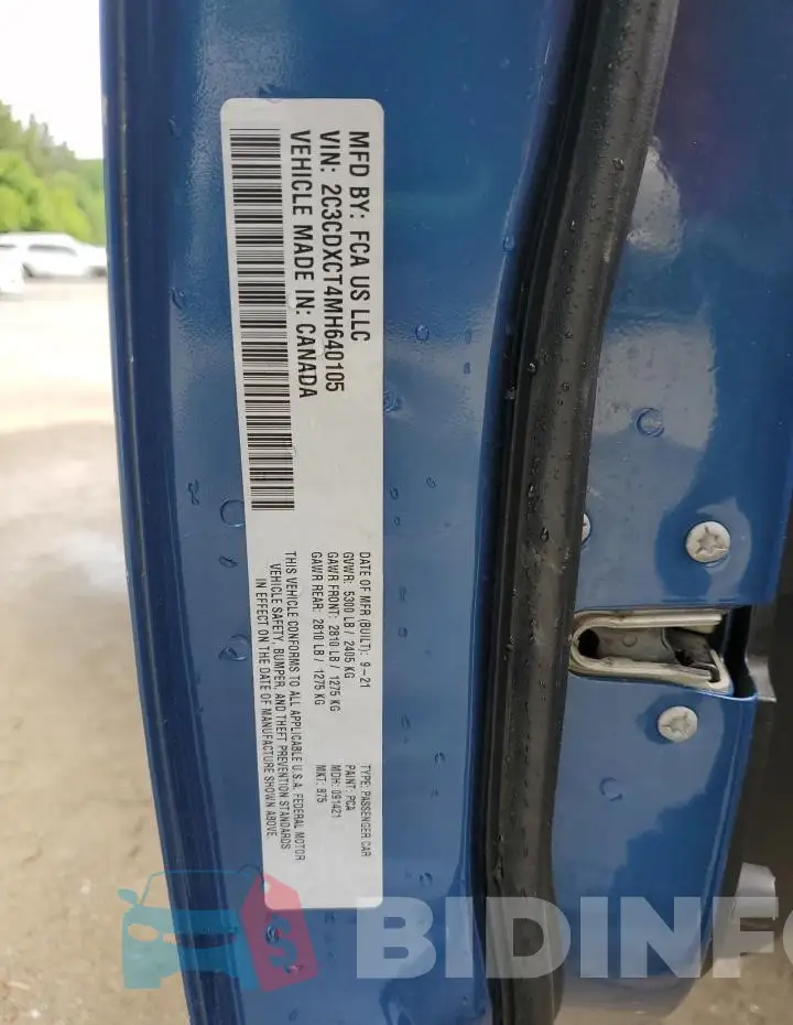 2C3CDXCT4MH640105 Photo# 13