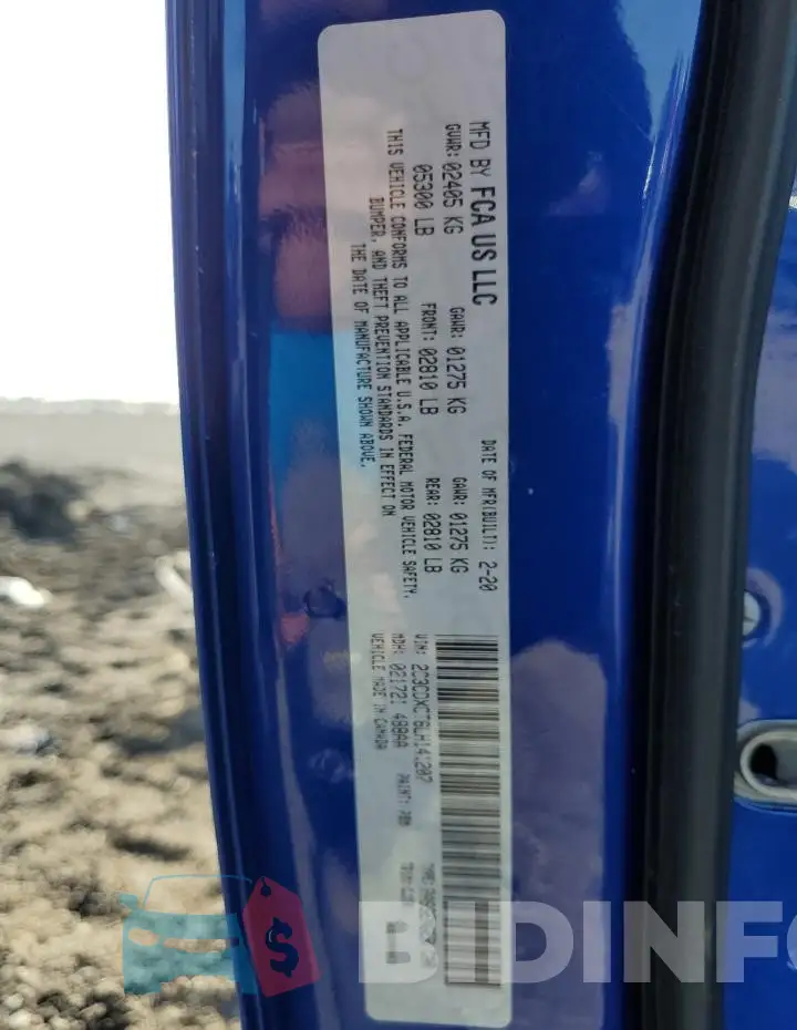 2C3CDXCT6LH141207 Photo# 12