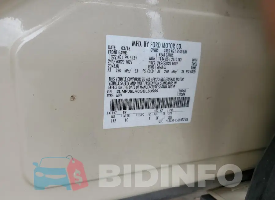 2LMPJ6LR0GBL63559 Photo# 13