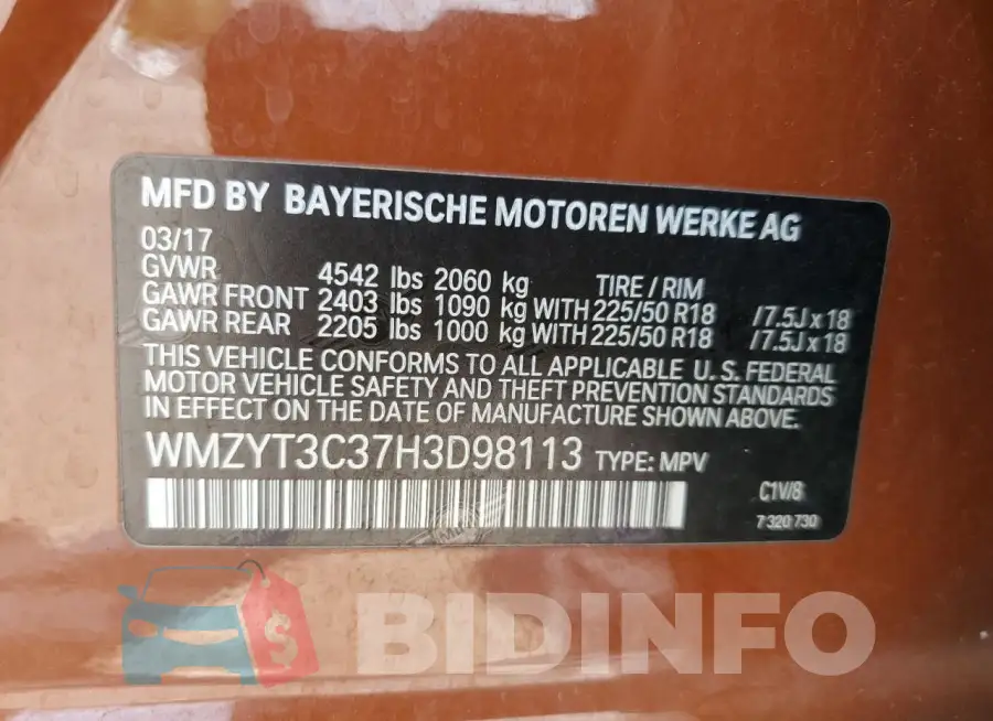 WMZYT3C37H3D98113 Photo# 12