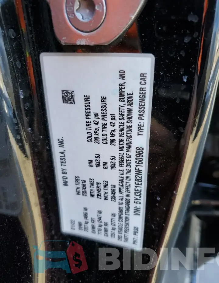 5YJ3E1EB2NF160968 Photo# 12