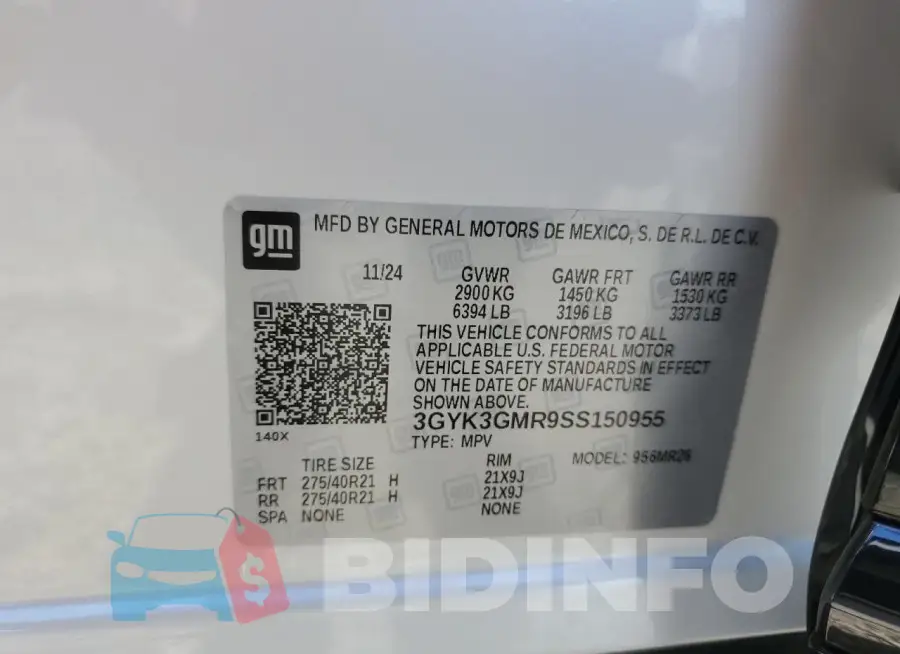 3GYK3GMR9SS150955 Photo# 14