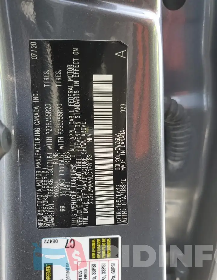 2T2HZMAA4LC178183 Photo# 13
