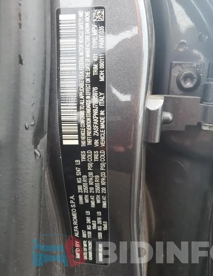 ZASFAKPN9J7B85976 Photo# 13