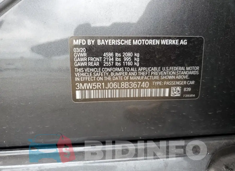 3MW5R1J06L8B36740 Photo# 12
