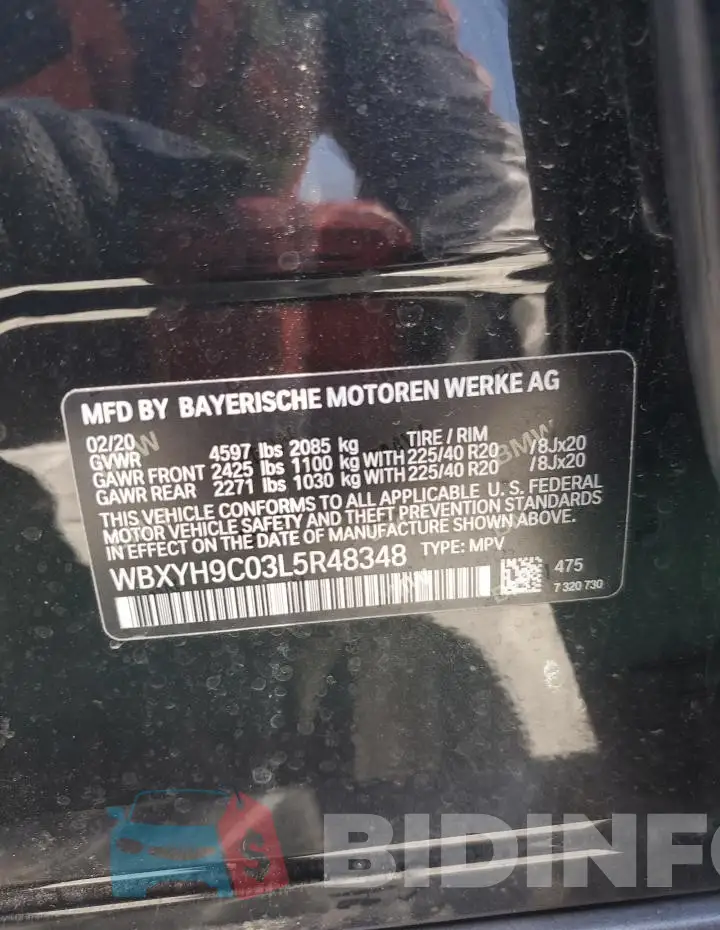 WBXYH9C03L5R48348 Photo# 12