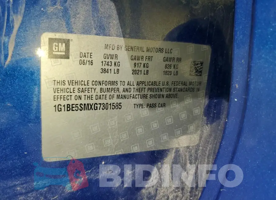 1G1BE5SMXG7301585 Photo# 12