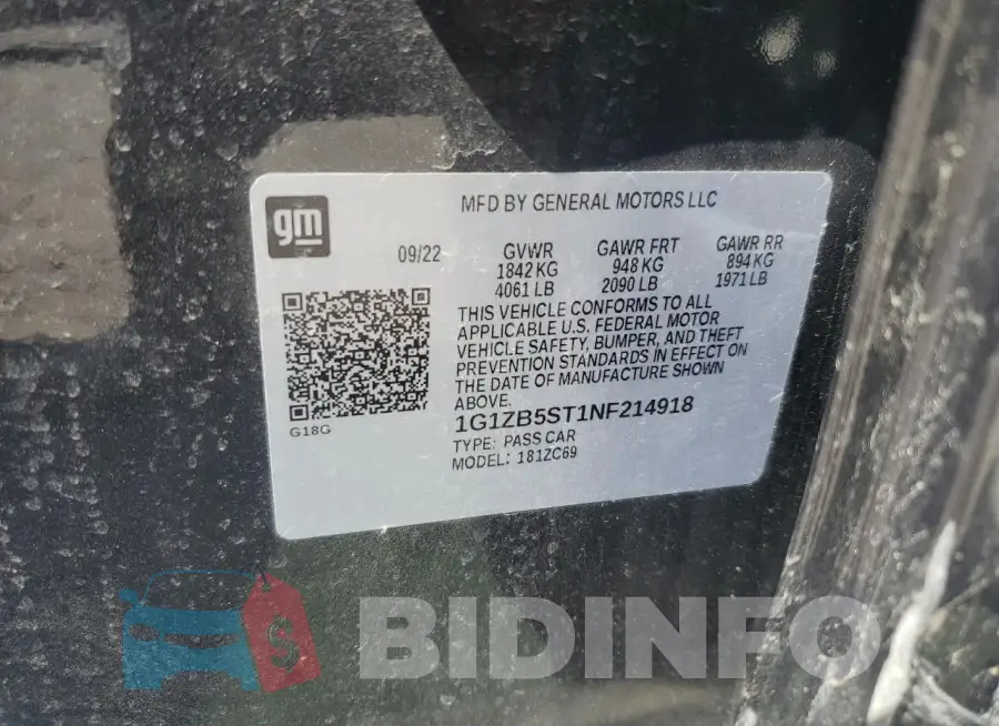 1G1ZB5ST1NF214918 Photo# 12