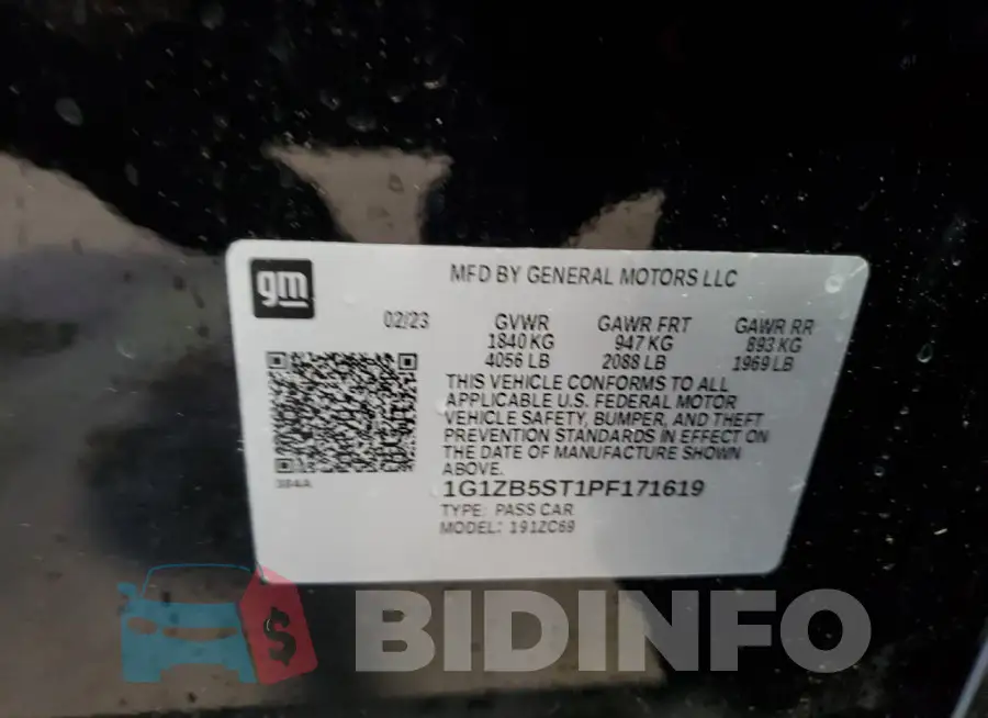 1G1ZB5ST1PF171619 Photo# 13
