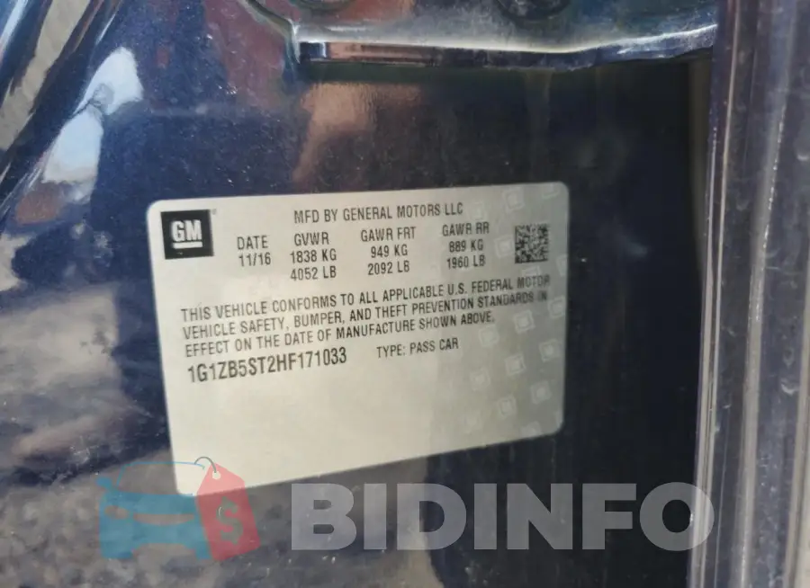 1G1ZB5ST2HF171033 Photo# 12